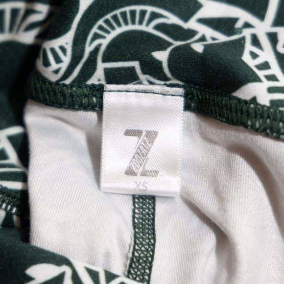 Michigan State Spartans ZooZatz Stacked Mascot Leggings - Green/White - Picture 3 of 3